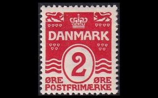 Tanska 78 ** Aaltolinja 18 syd. 2 öre (1913)