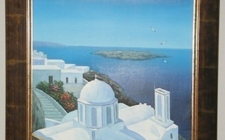 Maalaus Kreikkalainen Maisema "Santorini" 70 x 76 cm