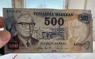 Kekkonen 500markkaa 1975 A2134371