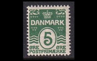 Tanska 63 ** Aaltolinja 18 syd. 5 öre (1912)