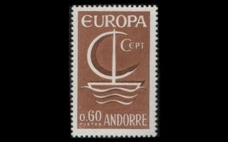 Andorra Fr 198 ** Europa (1966)