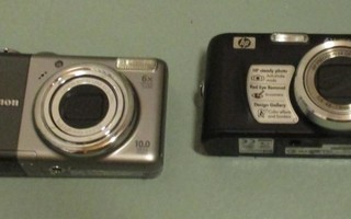 2 Kpl viallista Digikameraa HP ja Canon 2 Kpl viallista Dig