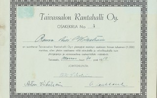 Taivassalon Rantahalli Oy, Taivassalo 1950