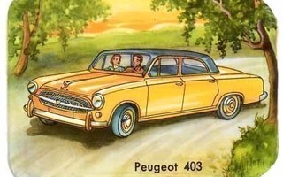 PZB 1346 / AUTONELKKU: Peugeot 403 - pariskunta ajelulla.