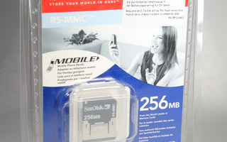 Muistikortti Sandisk 256 MB RS-MMC 2.7V / 3.6V, käyttämätön
