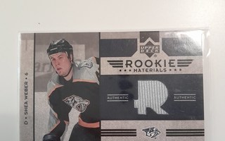 Shea Weber - UD Authentic Rookie Materials jersey
