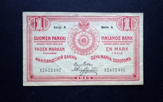 1 mk kullassa 1915 Sarja A