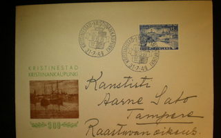 FDC Kristiinankaupunki 300 v 1949 - 30.7.1949