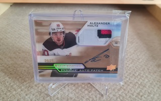 2021-22 UD Premier Alexander Holtz Auto Patch RC Gold /25