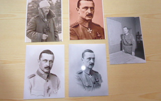 5 kpl erilaisia Mannerheim valokuvia