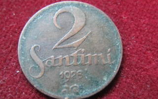 2 santimi 1928 Latvia