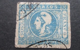 Argentiina 1862 2 pesoa Buenos Aires.