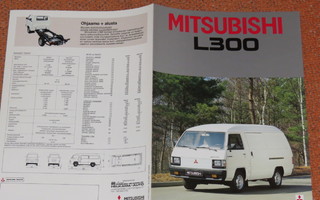 1985 Mitsubishi L 300 pakettiauto esite - KUIN UUSI - suom