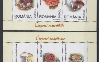 SIENET sieniä 2  blokkia ROMANIA 2003 **