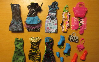 Monster High nuken vaatteita ja asusteita
