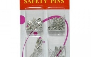 Hakaneulat / Safety Pins, 4 kokoa *UUSI*