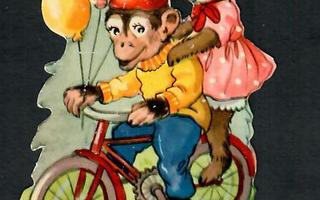 AFKH 16 - Pyöräilevä apina ja pupu neiti, ilmapallot
