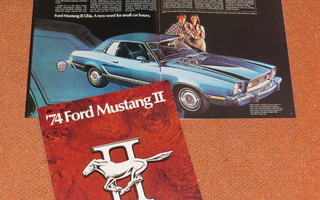 1974 Ford Mustang II esite - KUIN UUSI - 20 sivua