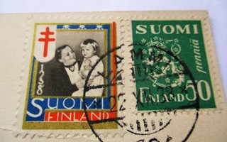 1938 Joulumerkki kortilla