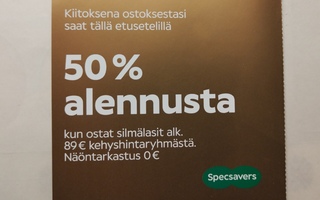 Silmälasiale - 50% Specsavers
