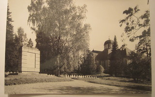 VANHA Valokuva Parikkala Sankarihaudat 1940-luku 18x12cm