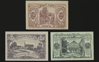 Itävalta 10, 20, 50 Heller, Waldburg 1920