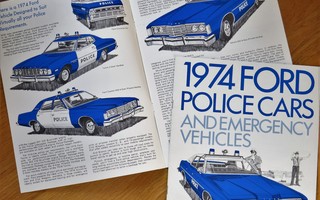 1974 Ford poliisiautot esite - Galaxie Torino Econoline