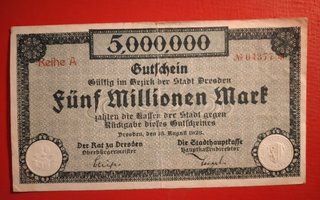 GERMANY 5 MILJ. MARK 1923*   X-0995