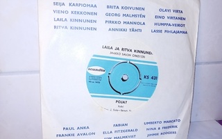 7"  single Laila ja Ritva Kinnunen:  Pojat ( SIS POSTIKULU)