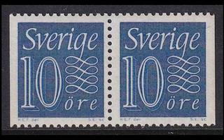 Ruotsi 430bDD ** Käyttösarja 10 öre vihkopari (1957)