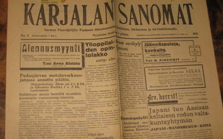Sanomalehti  Karjalan Sanomat  1.2.1935