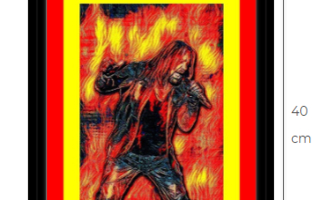 Iron Maiden canvastaulu 30 cm x 40 cm musta kehys