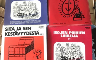 4 x LP  Isojen Poikien lauluja yms.  mm. Rauli Badding