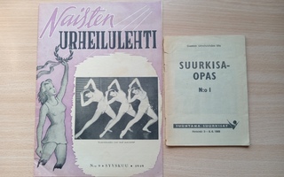 Naisten urheilulehti 9/1949 + suurkisaopas 1/1966