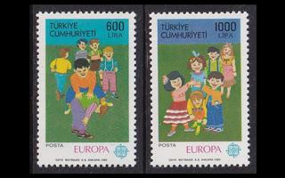 Turkki 2854-5 ** Europa lasten leikit (1989)