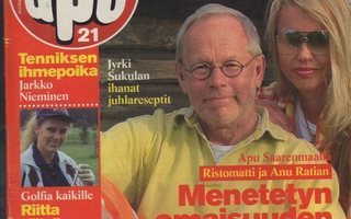 Apu n:o 21 2002 Ristomatti & Anu. Saku Koivu. Jarkko. Pia.