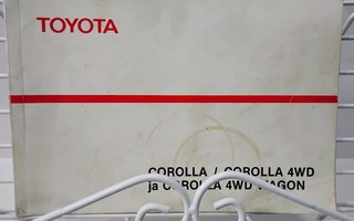 Toyota Corolla käyttöohjekirja v.1989