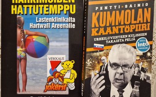 Harkimoiden hattutemppu & Kummolan kääntöpiiri kirjat