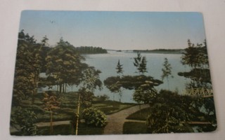 Viipurin mlk, Rättijärvi, puistoa, saari, silta,  p. 1911