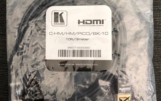 HDMI-kaapeli ohut musta 3m Kramer - UUSI