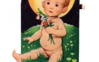 EO 4826 / Jeesus-lapsi istuu kukkanurmella. 1940-l.
