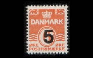 Tanska 358 ** Aaltoviiva 5/6 öre (1955)