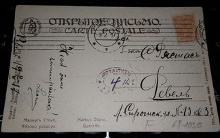 Ve1kop kortilla 1917 Kaunis nainen Taide PK140/2
