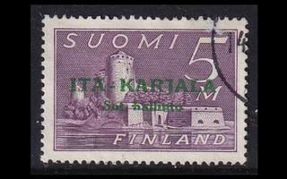 IK_13 o Itä-Karjala 5mk vihreä lisäp (1941)