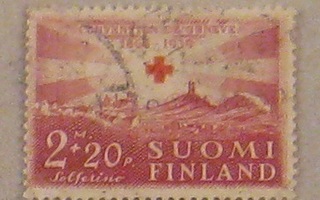 1939 punainen risti 2mk+20p o