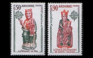 Andorra Fr 258-9 ** Europa veistoksia (1974)