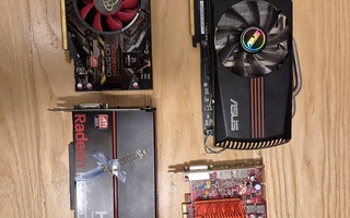 ATI Radeon PCIe-näytönohjaimia 4kpl