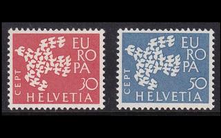 Sveitsi 736-7 ** Europa (1961)