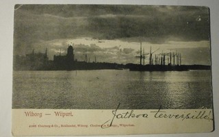 Viipuri, Viipurin linna, purjelaivat öisellä lahdella 1901