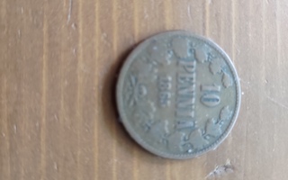 2*kymmenen penniä 1865 & 1907